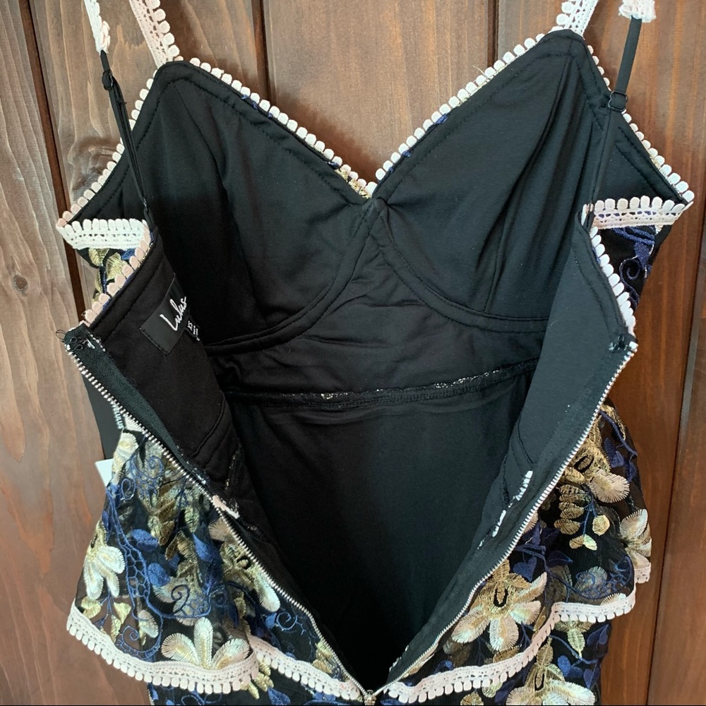 LuLu’s Karina Floral Embroidered Peplum Dress - Picture 10 of 15
